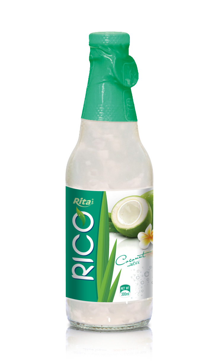 300ml Coconut water in Glass bottle
